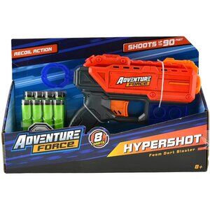 FREE WITH ANY BUY❤️Adventure Force Hypershot Foam Dart Blaster Gun Pistol 8Darts